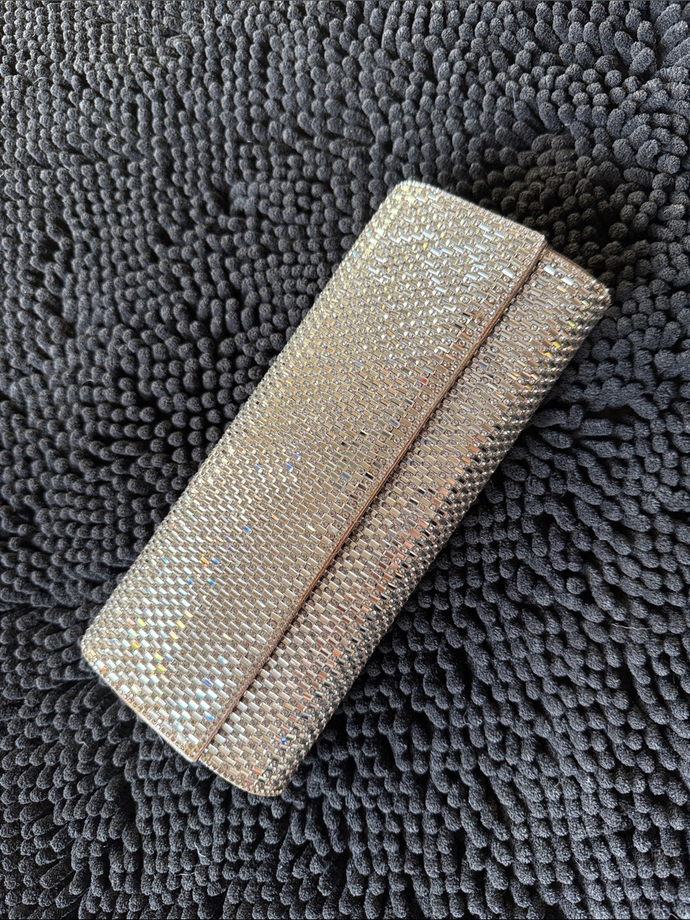 Starlet Silver Crystal Evening Clutch with Rhinestone Detail